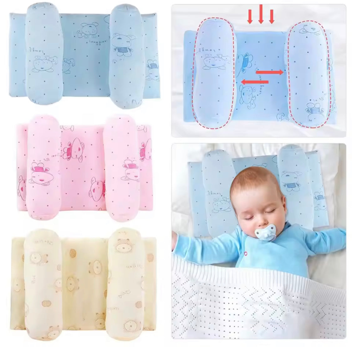 Baby Pillow Head Support Cushion, Baby Protective Shaping Pillow, Sleeping Support Baby Pillow Baby Pillow Head Support Cushion, Baby Protective Shaping Pillow, Sleeping Support Baby Pillow